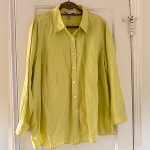 Real Clothes Yellow Linen Top